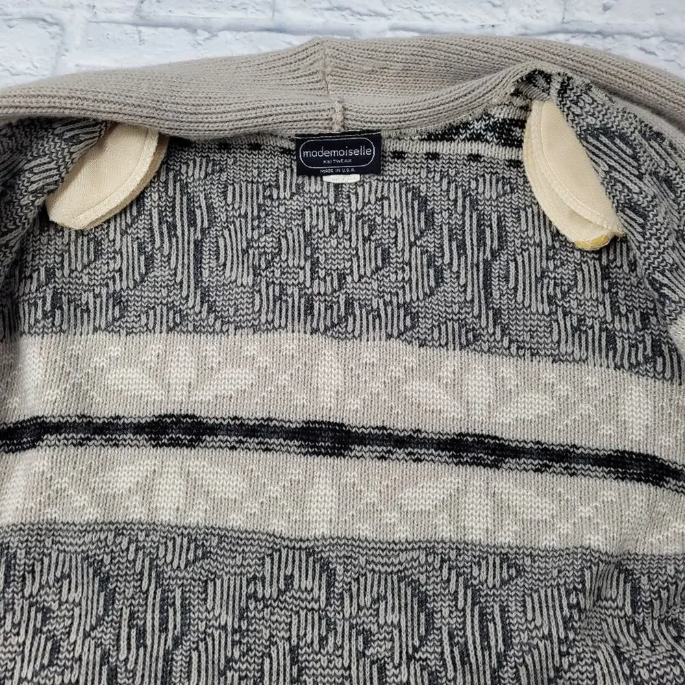 Vintage Mademoiselle Knitwear Open Front Cardigan size Medium/Large